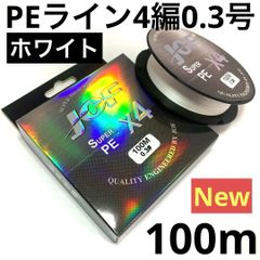 PEライン 4編 0.3号 ホワイト 100m 1個 釣糸 道糸 New