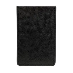 【未使用美品】PRADA プラダ カードケース パスケース コンパクト ロゴ レザー ブラック