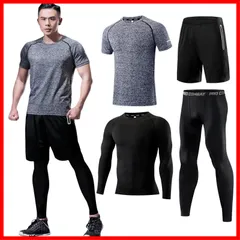 5点セット 通気防臭 4点セット スポーツウェア 3点セット ランニングウェア 2点セット パーカー トレーニングウェア 長袖シャツ 上下セット 半袖シャツ メンズ ハーフパンツ コンプレッションウェア タイツ [Boyzn] 吸汗速乾