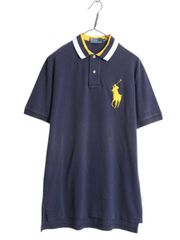 90s POLO Ralph Lauren ビッグポニー ✨銀ロゴ ポロシャツ紺 - メルカリ