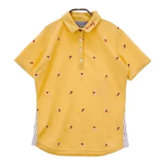 サイズ：L TOMMY HILFIGER GOLF トミー ヒルフィガーゴルフ  半袖ポロシャツ ヤシの木柄 イエロー系 [240101327557]# ゴルフウェア レディース ストスト