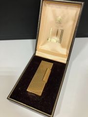 【EL5】ダンヒル　ガスライター　ゴールドカラー　ジャンク　箱有　MK9835