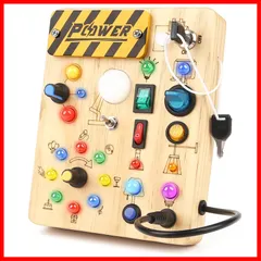 モンテッソーリ Joyreal ビジーボード 知育玩具 1 2 3歳誕生日プレゼント男の子 女の子 知育玩具 LED おもちゃ 指先知育 早期開発