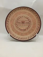 【中古美品】ギリシャ　飾り絵皿　陶器　皿　アンティーク