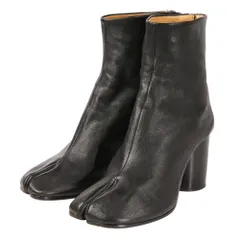 美品 Maison Margiela 22 メゾンマルジェラ22 レザー 足袋ブーツ Tabi Boots アンクルブーツ S58WU0260 サイズ37.5 約24.5cm ブラック レディース 古着 中古 USED