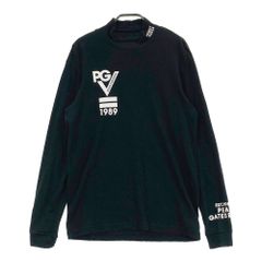 サイズ：L BEAMS GOLF ビームスゴルフ  ハイネック 半袖Tシャツ ロゴ×ボーダー柄 ブラック系 [240101348672] ゴルフウェア レディース ストスト BEAMS GOLF ビームスゴルフ ハイネック半袖Tシャツ ボーダー柄