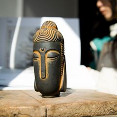 石造無相仏仏首 客間 玄関 茶室 書斎 禅意置物 装飾品 工芸品 - メルカリ