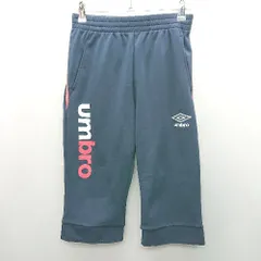 ◇ Θ umbro ウエストゴム ロゴ刺<!-利用不可文字-!> スウェットパンツ サイズS ネイビー オレンジ レディース E  【1501160014542】