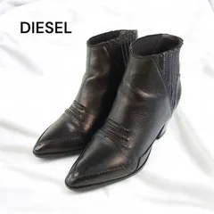 【美品】DIESEL ディーゼル　ショートブーツ（35）フルジップ　レザー　黒 楽天市場】ディーゼル ショートブーツの通販