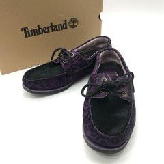 TIMBERLAND WACKO MARIA デッキシューズ CLASSIC BOAT 2 EYE レオパード柄 ハラコ 28cm パープル ティンバーランド ワコマリア 靴 B10855◆