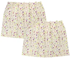 【中古】カーテン・タッセル ミッキーマウス(クリーム/花) UVカット・遮像カーテン(約100×108cm/2枚組) 「ディズニー」