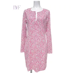 新品ダイアンDVFデイジー小花柄 長袖ワンピース ピンク#4