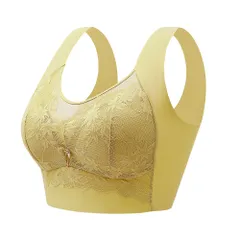 Karly Shop ノンワイヤーブラ シームレス レース ブラジャー ナイトブラ バストケア 育乳 盛れる おしゃれ セクシー 楽 大きいサイズ as3268