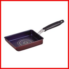 【人気商品】パール金属 卵焼き フライパン 13×18cm IH対応 玉子焼き器 ライズ ブルーダイヤモンドコート HB-323 ブラック