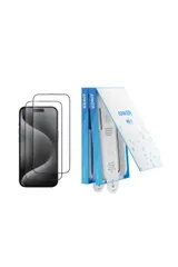 【人気商品】Anker Easy Fit ガラスフィルムキット (HD for iPhone 15 Pro Max) 2枚セット 保護フィルム 落下保護 浮き/気泡なし 指紋防止 超スムーズ 米軍MIL規格 自動吸着 硬度9H 簡単取り付け 8K Ultra