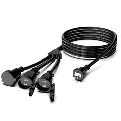 GJWLaie 延長コード 屋外 3m 15A 1000W 延長ケーブル 防雨キャップ 防水延長コード 野外用 家庭用 作業用 コンセント 3分配 防雨型 電源コード 3ツ口 電源ケーブル 防塵 屋内 家庭 オフィス