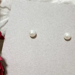 小ぶり　18金【日本製】パールK18ポストピアス 4mm 刻印有り　つけっぱなし