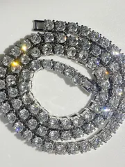 格安　メンズ　テニスチェーン　5ミリ　18・20・24インチ　ブリンブリン　czダイヤ　メンズネックレス　テニスネックレス　ギラギラ　LEX シルバー　キューバンリンク　マイアミ　hiphop