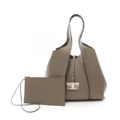 トッズ TOD'S トートバッグ Tタイムレス ショッピングバッグ ミディアム XBWTSBA0300Q8EC404 カーキ レザー T タイムレス ショッピングバッグ レディース 未使用のサムネイル