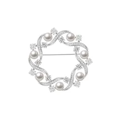 FH.bird ブローチ おしゃれ パール フォーマル 結婚式 真珠 リボン 花 ブローチ コサージュ お洒落 胸飾り 入学式 卒業式 お誕生日 記念日