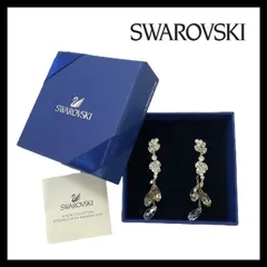 Y【SWAROVSKI】Diapason ドロップ ミランダカー Lagoon/ラグーン ピアス セット シルバーカラー ゴールド/金カラー クリスタル フープ スワロフスキー (54196TT1a②)