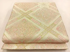 七五三　着物　袋帯　全通柄　正絹　佐賀錦 両面全通柄 佐賀錦 花菱 七宝 袋帯 金糸 126 | kimono Re:和