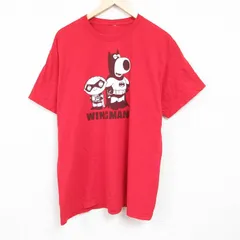 XL/古着 半袖 Tシャツ メンズ ファミリーガイ ステューウィー 大きいサイズ クルーネック 赤 レッド 24apr16 中古