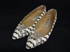 GIANNI VERSACE　ジャンニ ヴェルサーチ パンプス サイズ34 1/2 (約21.5cm) 靴 シューズ レディース ホワイト系×ブラック系 DK5298のサムネイル
