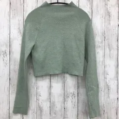 【 mystic 】ミスティック ラメハイネックニット グリーン フリーサイズ