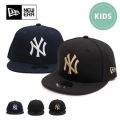 ニューエラ【ＮＥＷ ＥＲＡ】Youth 9FIFTY ニューヨーク・ヤンキース キャップ 帽子 ネイビー ブラック×ゴールド ブラック×ブラック キッズ 6～15歳 身長130～160cm 子供