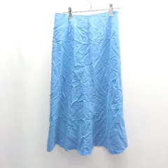 ◇ Spick & Span スピック＆スパン ロング丈 フレア スカート サイズ36 ブルー レディース E  【1408060050253】