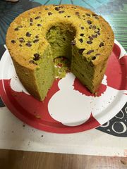 抹茶あずきのシフォンケーキ