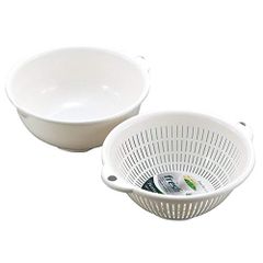新品 ホワイト メタル製成 金属 ラウンド サナダ精工（株）ザルボウルセット ボウル 1.1リットル