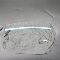 ◇ Θ X-girl エックスガール ボディバッグ チャコールグレー ライトブルー レディース E  【1409240034636】