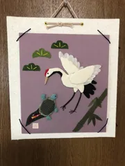 フィンランド  布貼り絵 額縁入り 絵画　ヴィンテージ フィンランド 布貼り絵 額縁入り 絵画 ヴィンテージ