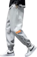 スウェットパンツ メンズ カジュアルパンツ スリム ストレッチ ロングパンツ 裾ボタン ジムウェア バスケットボールウェア ジャージ おしゃれ スエット M グレー M1025-H457-1