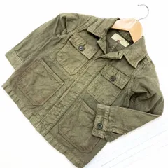 デニム＆ダンガリー DENIM & DUNGAREE カーキオリーブ ミリタリージャケット コットンジャケット 6歳用 120cm相当■EF97