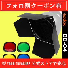 Godox ゴドックス BD-04 バーンドア ハニカムグリッド 4色ジェルフィルター(レッド、イエロー、ブルー、グリーン) 標準リフレクター対応