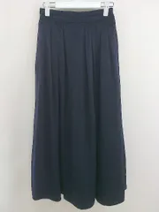 ◇ MOUSSY マウジー ウエストゴム ロング フレア スカート サイズ1 ネイビー レディース  【中古】 【1206280000771】