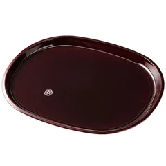 紀州塗り お盆 トレー 10寸 30.3cm幅 深型小判盆 溜 明月 和風 和室 おしゃれ おぼん 日本製 トレイ