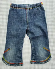 ブーフーウー BOO FOO WOO デニムパンツ 長ズボン 100cm 子供服 中古