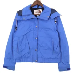 80年代 USA製 THE NORTH FACE ノースフェイス 茶タグ GORE-TEX マウンテンパーカー ブルー (レディース M) 中古 古着 A0184