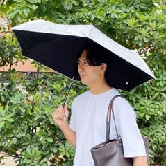 도쿄 마루 소 UVION (유비온) 유니섹스 타입 晴雨 겸용 우산 접는 우산 쿨 코팅 55 미니 UV 컷율 99.99% 4040 뒤 블랙