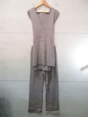 SNIDEL スナイデル セットアップ ニット ノースリーブ トップス パンツ ベージュ系 1サイズ SWNO211061