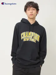 チャンピオン パーカー Champion ロゴプリント プルオーバー パーカー スウェット プルパーカー 裏毛 C3W117 ブラック