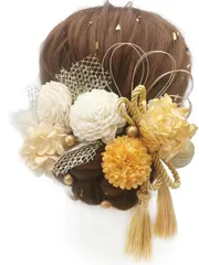 かすみ草 和玉 金箔 人気 ヘアーアクセサリー 和服 着物 紐 振袖 水引 袴 花 造花飾り 浴衣 ドライフラワー 成人式 七五三 成人式 結納 10色 卒業式 入学式 髪飾り 結婚式 髪飾り 発表会 白 [JZOON] T2200
