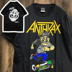 ⭐︎ バンド Tシャツ ANTHRAX アンスラックス NOT 黒 tee ティーシャツ ミュージック ロック ツアー ライブ デザイン プリント 派手 奇抜 古着 ビンテージ 2502   2500 p20/
