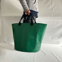 【サステナブル】内容量45L 帆布 ランドリーバッグ　ランドリーバスケット　KEIKO#006