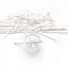 特価商品 【BEAUTY PLAYER】Tピン 100本 3.0cm丈 シルバー 在庫処分！アクセサリーパーツ 基礎金具 ピアス ブレスレット ネックレスなど ハンドメイド材料 DIY用 手芸素材 クラフト (シルバー 3.0cm)