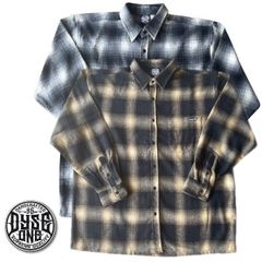2XL～5XL Dyse One Flannel Shirtチェック柄 L/Sシャツ オールドスクール　[ダイスワン]　チェックシャツ